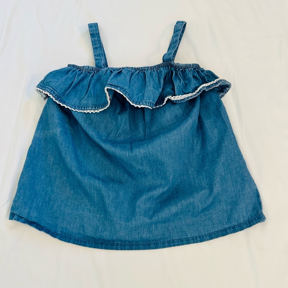 Vintage Gap kids girls size small tank top in blue jeans color